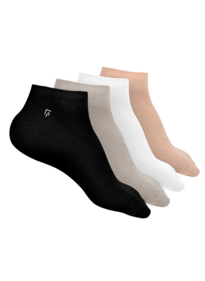 FOOTPRINTS FOOTPRINT 4 Pairs Unisex Organic Cotton Ankle Casual Bamboo Socks - Image 1